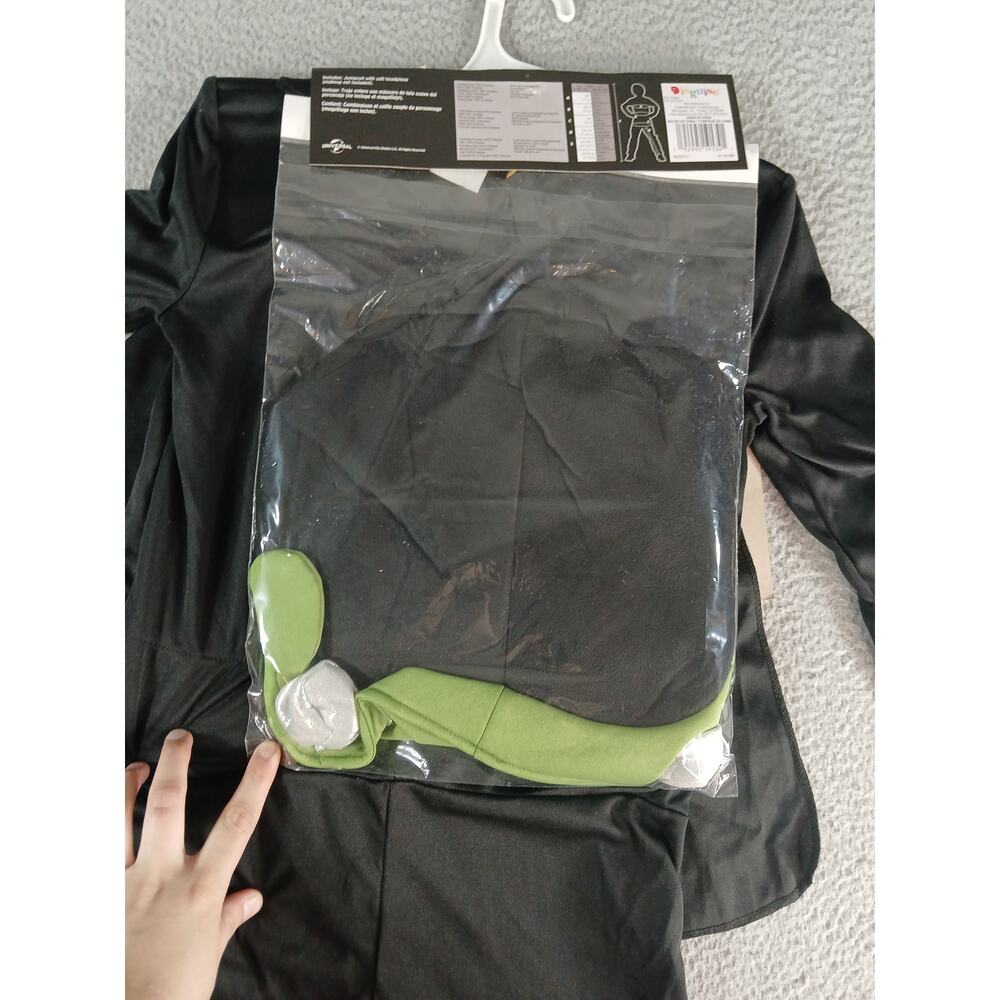 Frankenstein Costume Kids Large (10-12) Black Halloween Wig Hat Jumpsuit NWT - Picture 4 of 7